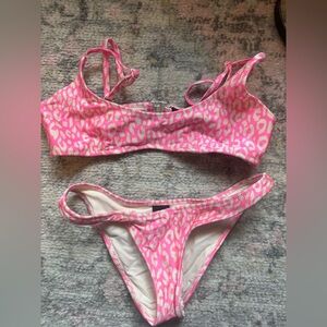 TRIANGL pink/white cheetah bikini